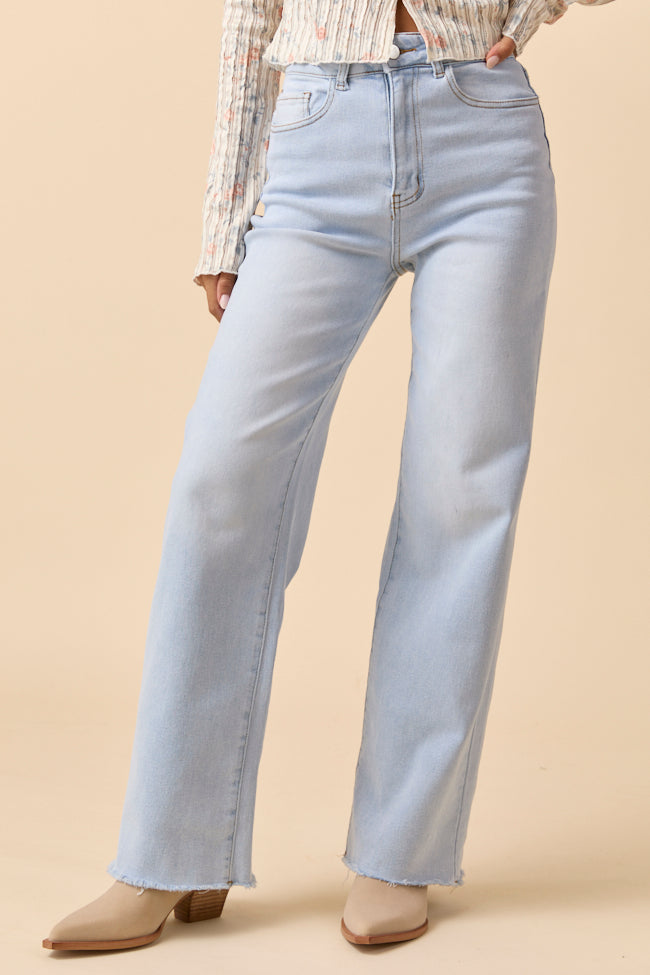 Kelsea Light Wash Wide Leg Jeans SALE